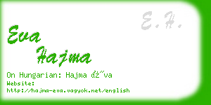 eva hajma business card